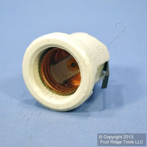 Leviton snap-in medium porcelain lampholder front mount light socket bulk 8880 for sale