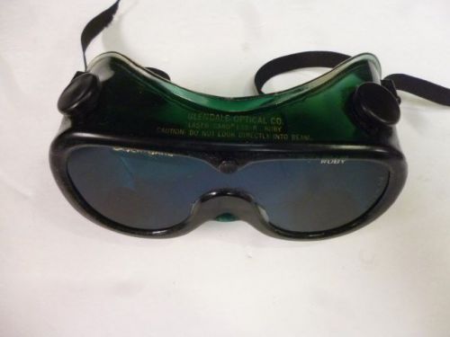 Glendale Optical LGS-R Laser Gard #2201 Ruby Goggles with Frame Protection L582