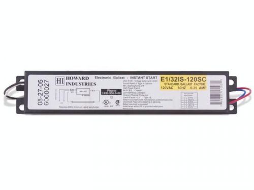Howard lighting e1/32is-120sc 1 lamp f32t8 electronic fluoresce e1/32is-120sc-bp for sale