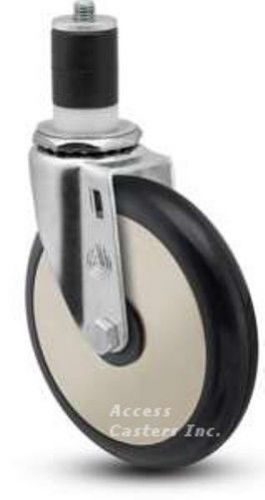 3j27cg 3&#034; cushion grey rubber wheel, expansion stem swivel caster, 100 lb. cap for sale