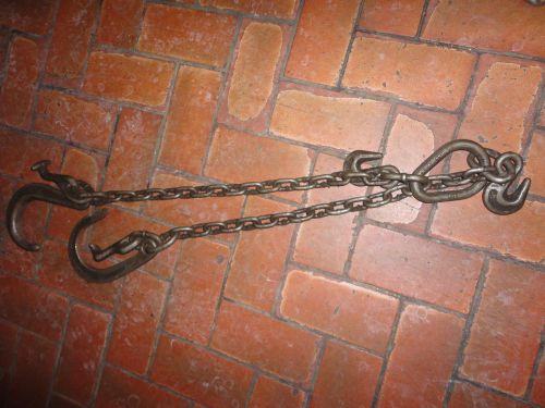 Chain V Bridle w/  J Hooks &amp; Mini J Tow Truck Winch