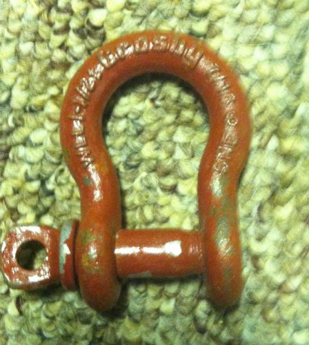 Crosby 1.5 ton  screw pin anchor shackle 7/16 &#034; usa made for sale