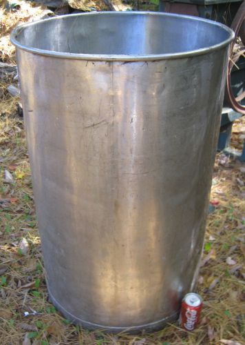 INDUSTRIAL SALVAGE STAINLESS STEEL BARREL CAN DRUM PATIO TABLE COOLER BASE MOLD