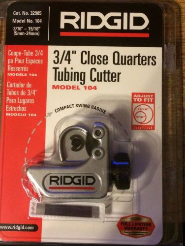 Ridgid 32985 model no. 104 3/4&#034; close quarters tubing cutter for sale