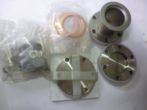 A lot of brand new 2 3/8 vacuum conflat flanges as shown, l821 for sale