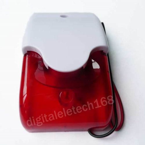 Home Security Systems Alarm Strobe Siren Red Light 12V 300mA 150times/min