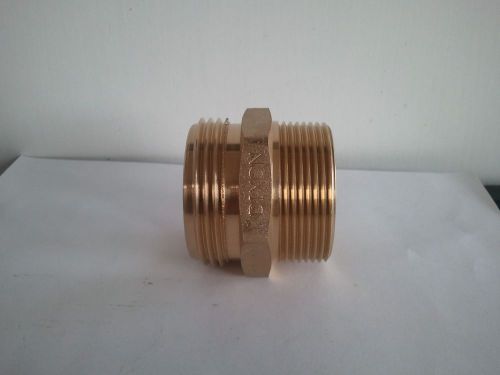 4 ~ new 1-1/2&#034; double male hex hose nipple male nst x male npt dixon brass for sale
