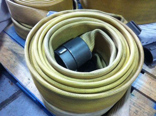 Snap-tite 2-1/2&#034; x 24&#039; hi pressure rubber fire hose, red head nh couplings for sale