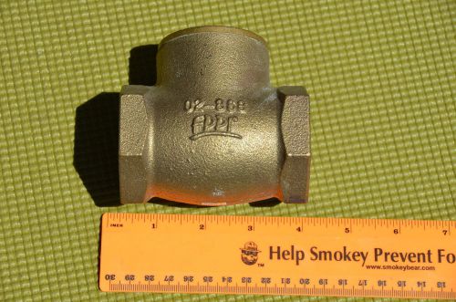BRASS SCREW ON PIPE T- FITTING WITH CHECK VALVE 1-1/2&#034; X 1-1/2&#034; N P T 175