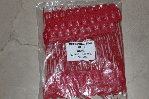 Pull tight pull seals ii red ring pull seals 8&#034; --new-- numbered--100/bag for sale
