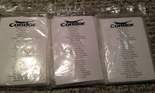 CONDOR Disposable Waterproof Poncho w/ Attached Hood -3 Total- One Size Fits All