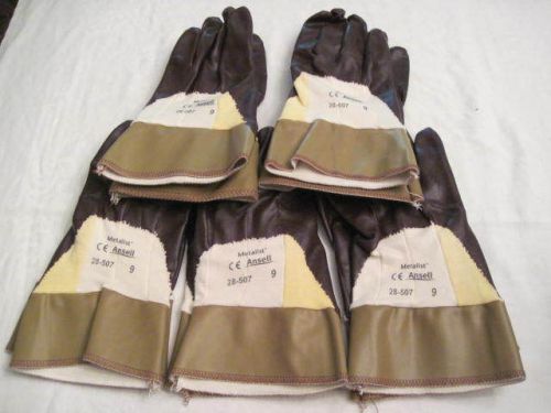 Metalist ansell industrial gloves size 8 1/2  #28-507 12 pairs brand new for sale