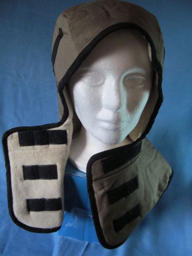 Hard hat winter helmet liner with shoulder cape - brown - brand new for sale