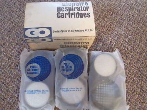 (6) Glenair Respirator Cartridges C-21 Cartidges for Organic Vapors 23B-25