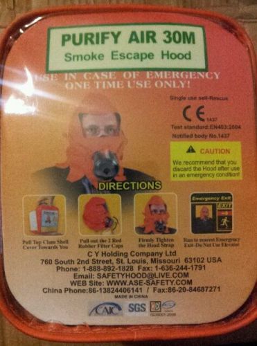 Smoke hood with case for sale