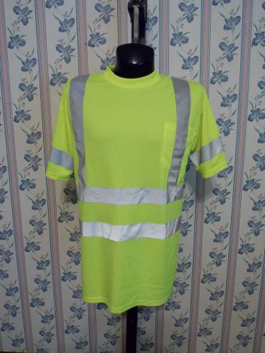 Armor Crest 28-4380 Class 3 Fluorescent Yellow Reflective Safety Shirt Men Large