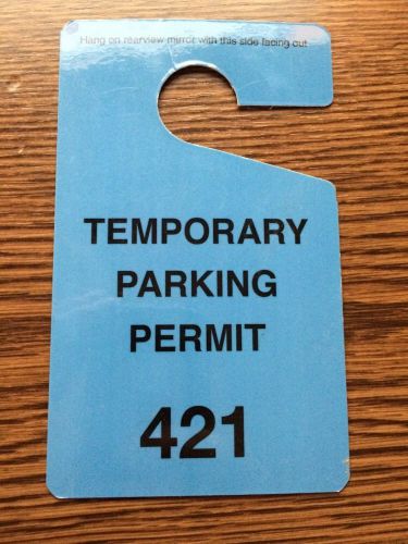 Parking Permit, Temporary, Blue,#421
