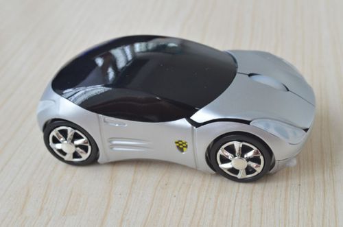 Wireless Car Shaped Mouse Mice USB With Colorful Flash For Desktop BEST Silver