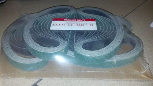 Sanding Belts - 3/4 x 20 1/2 - R205 - 60 Grit - Qty 50 - NEW ZIRC