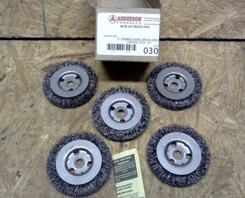 Anderson brush 03003 dm3 .0118 crimped wire wheel new arbor 1/2-3/8 for sale
