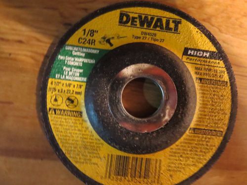 DeWalt 1/8inch dw4528 grinding wheel