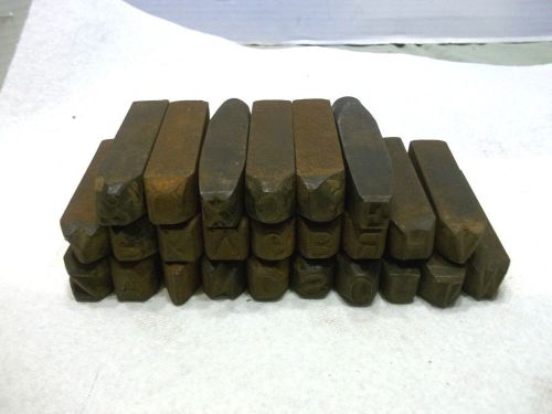 25 VINTAGE METAL LETTER STAMP DIE PUNCH LETTERS