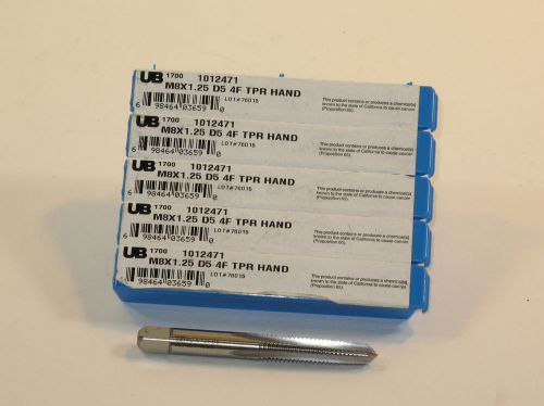 1 lot of 5 - union butterfield 8x1.25 mm hs taper hand tap pt# 1012471 (#1277) for sale