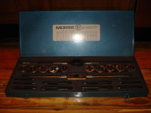 Vintage morse tap and round die set industrial heavy duty 37002 7120 steel for sale