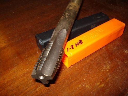 USED Hertel USA 1/8x8&#034; 4 Flute Extension Plug Tap Tapping Taps Machinists Tools