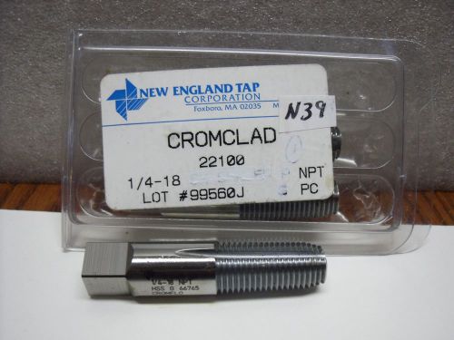1/4”-18 npt fluteless roll form cromclad new england tap  hss usa –  1 pc –n39 for sale