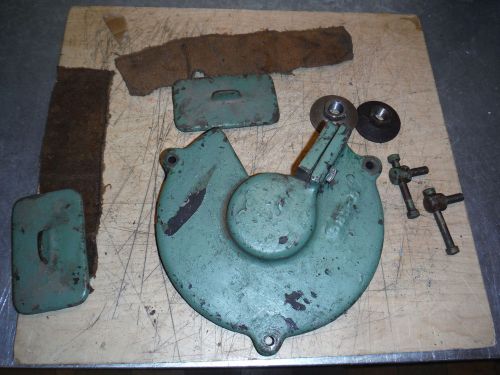 Vintage oliver tool grinder model 585 guards and water pot lids arbor nuts for sale