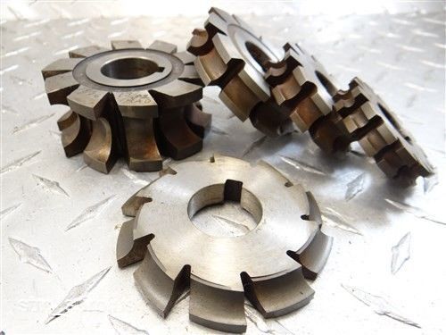 LOT OF 5 HSS CONCAVE CUTTERS 2&#034; TO 3&#034; WITH 7/8&#034; TO 1&#034; BORE NATIONAL MORSE