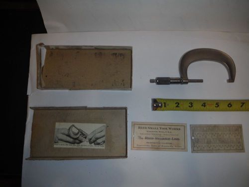 Vintage Reed Small Tool Works Micrometer