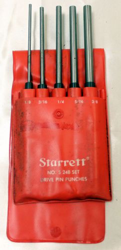 Starrett  S 248 Drive Pin Punches 5 Pieces New In Pouch