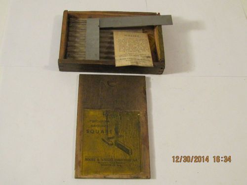 MOORE &amp; WRIGHT SQUARE  IN ORIGINAL WOOD BOX  ENGLAND