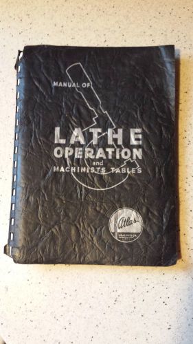 ATLAS Manual of Lathe Operation and Machinists Tables