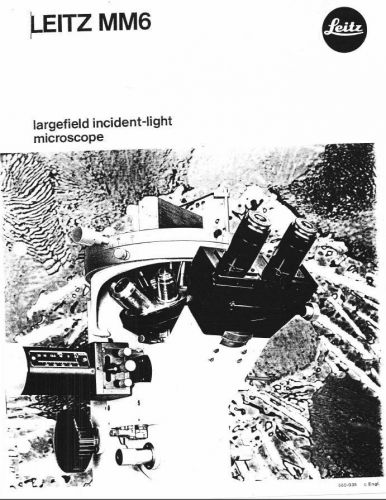 Leitz MM6 Largfield Incident-light Microscope Brochure on CD L0174