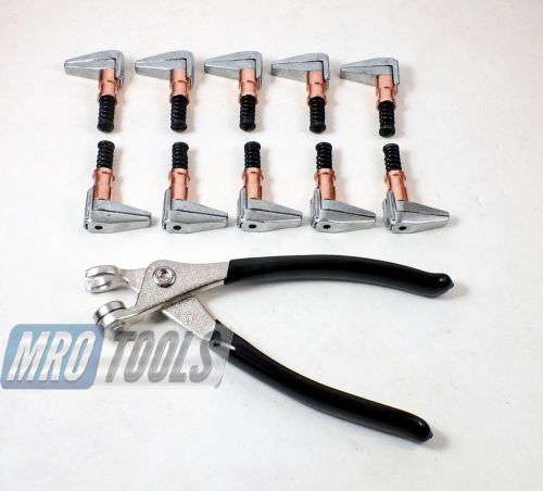 10 ksg 1/2&#039;&#039; x 1&#039;&#039; cleco fastener side grip clamps plus cleco pliers (ksg1s10) for sale