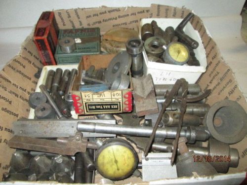 MACHINIST LATHE MILL Machinist Lot of Indicators Punches Bearing Dogs Parts Etc