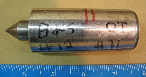 Lathe spindle taper insert adapter between #11 &amp; #12 b &amp; s taper to #2 morse tap for sale
