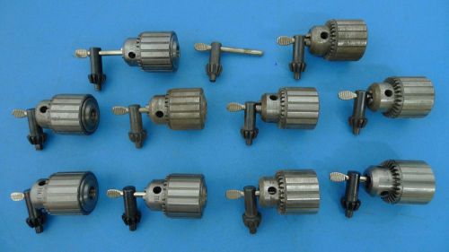 10 NEW SMALL JACOBS 7BA 3/8-24 DRILL CHUCKS, 0-1/4&#034; or 0-6.5mm CAPACITY *2