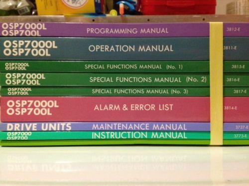 Okuma CNC Systems Complete Manual Set OSP7000L/OSP700L