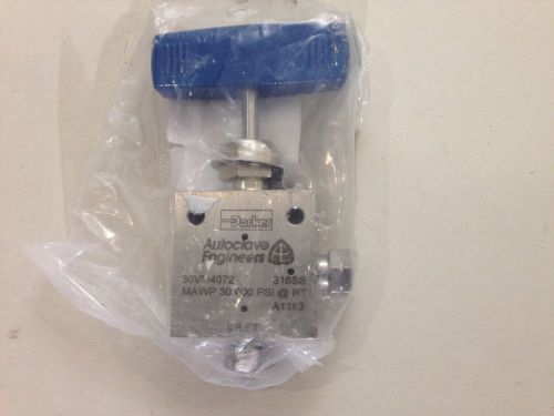 Autoclave engineers 30vm4072, high pressure needle valve, 1/4&#034;, 30,000 psi for sale