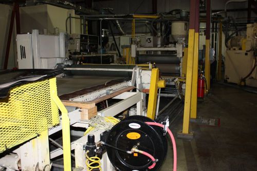 3.5 inch johnson 54 inch wide plastic sheet extrusion line - totally operational for sale