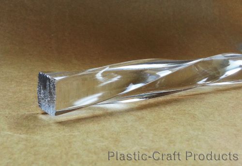 4qty extruded acrylic spiral rod 1/2&#034; x 3ft - clear (nominal) for sale
