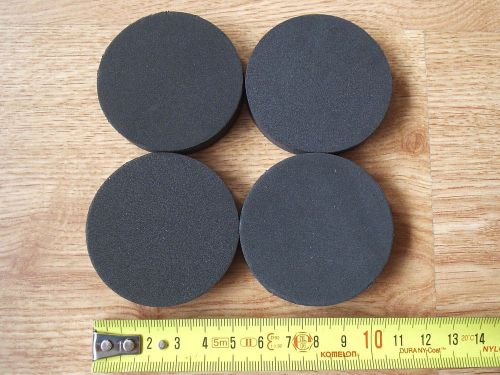 4 pcs. x OD 59mm x 10mm thk RUBBER CLOSED CELL black foam sponge strip sheet