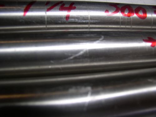 1 pc.1 1/4&#034; diameter x 12&#034;+long  round 300 setries stainless steel none magnet for sale