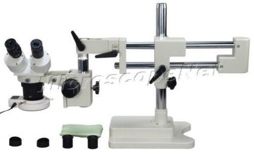 20x-40x-80x stereo boom stand microscope + 54 led light for sale