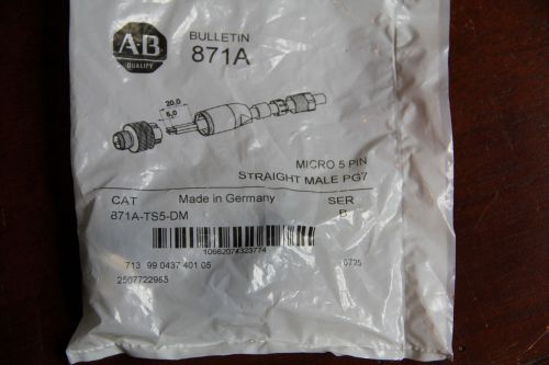Allen-bradley  871a-ts5-dm quick disconnect 5 pin micro, straight for sale