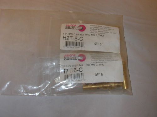 8 Abicor Binzel Gas Diffusers Contact Tip Adaptor  H2T-6-C M2~M6 Torch  Mig NOS